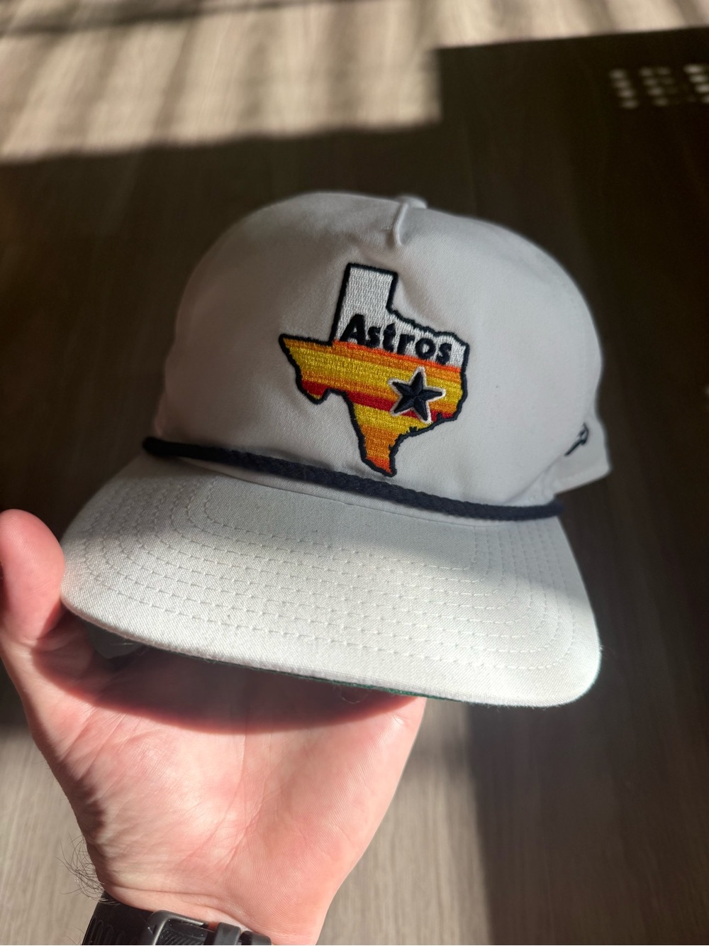 New Era Houston Astros Retro Texas Logo Golfer Snapback Hat White
